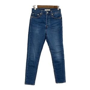 Levis Jeans Womens 26 Blue Wedgie Skinny Button Fly Western Rodeo Denim 26x26